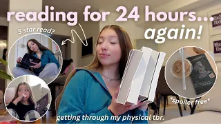 reading for 24 hours again… ☁️📖 how many books can I read in 24 hours *spoiler free reading vlog*