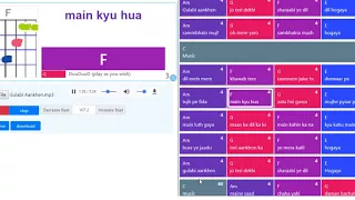 Gulaabi Aankhen  Guitar Chord Strumming and karaoke