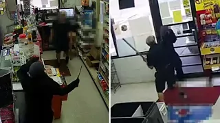 Watch Store Clerk Take on Masked Knife-Wielding Robber with a Pipe