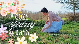 Cozy spring days | slow living routine, floral crafts, March days, countryside, cottagecore vibes