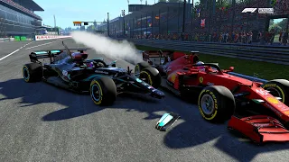 F1 2021 AI Crashes and Mistakes Compilation #7