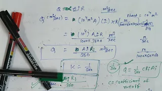 Rational method  for Determination of discharge of stormwater ||Runoff