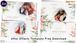 Floral Wedding Invitation Slideshow - Free Download After Effects Template