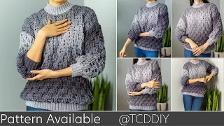 How to Crochet: Basket Weave Sweater | Pattern & Tutorial DIY