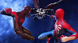 Peter and Miles vs Venom with Classic Suit - Marvel’s Spider-Man 2 (NG+)