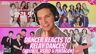 DANCER REACTS TO RELAY DANCES | Weeekly, Astro & Pentagon | Finally Friday