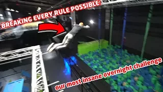 OVERNIGHT IN CRAZY NINJA WARRIOR PARK *WE MESSED UP & HAD TO RUN*