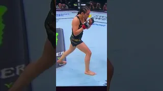 Alexa Grasso knocksdown Shevchenko #shorts #ufc   #ufcfightnight #alexagrasso #valentinashevchenko