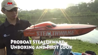 Proboat StealthWake 23 inch brushed deep V RC Boat Unboxing and first look