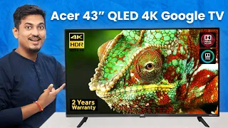 Best TV on this DIWALI 🪔 Acer V Series 43" 4K QLED Google TV Unboxing & Review | Tech Mumbaikar 📺🔥