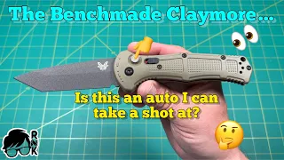 Unboxing a Benchmade CPM-D2 Tanto green Claymore automatic knife… what are my thoughts… like? 🤔