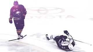 Patrick Laine gets Leveled by Jake McCabe (Leaves game)