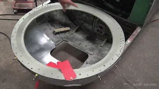 Video 98 Restoration of Lancaster NX611 Year 4 .  John and Les work on Doncaster rear fuselage