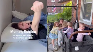 Morning Routine as a pregnant SAHM to 5 kids