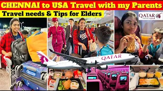 ✈️ சொந்த ஊரை விட்டு போக நேரம் வந்தாச்சு | India - USA Flight Travel | Qatar Airways | USA Tamil VLOG