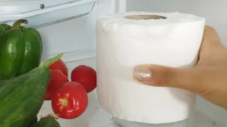 Put a roll of toilet paper in the fridge! You won't believe it!!