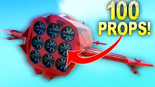 I Built A Ridiculous Plane Using 100 Tail Propellers!