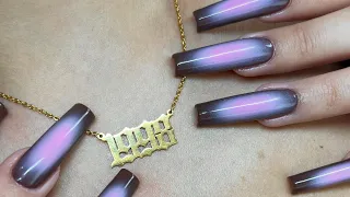 Airbrush Aura Nails | Gel-X Nails