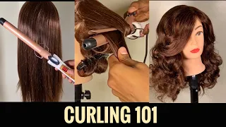 How to curl hair for beginners tutorial | CURLING 101#curling iron