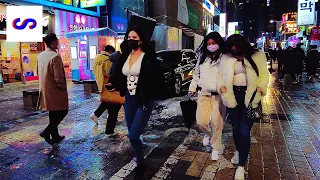 【4K】 2021 Gangnam After Heavy Snow - Seoul Snow Evening - 서울 강남역에 내린 폭설과│Seoul, Korea