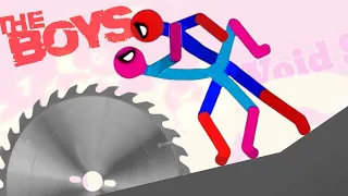 THE BOYS ft. Stickman Dismounting Best Falls | Stickman Dismounting funny moments #256