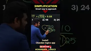 Smart way to approach Simplification questions | Chandan logics | Chandan venna sir