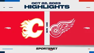 NHL Highlights | Flames vs. Red Wings - October 22, 2023