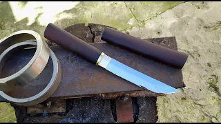 Making a Japanese Tanto knife out of a bearing