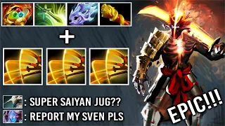 SUPER SAIYAN Max Attack Speed Apex Pro Juggernaut Level 30 vs Ultra Pro Warden Epic Game WTF Dota 2
