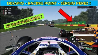 F1 2019 - DESAFIO DE ULTRAPASSAGENS ! [RACING POINT / SERGIO PEREZ]- BÉLGICA [SPA-FRANCORCHAMPS]