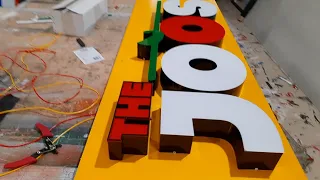 how to make acp sign board  how to make aycrelic 3d letter fixing in acp board