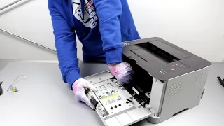 How-to Fix Samsung CLP-360/365W, C410W/C430W - Paper Jam/Won't Pick-up Detailed Printer Repair ASMR