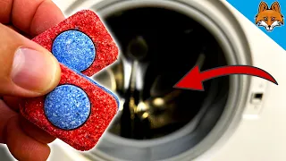 🦊 THROW Dishwashing Tabs in your Washing Machine and WATCH WHAT HAPPENS 💥