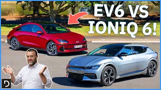 2023 Kia EV6 GT-Line vs 2023 Hyundai Ioniq 6 Techniq | Drive.com.au