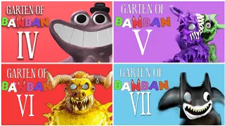 Trailer Comparison - Garten Of Banban Chapter 7 Vs Chapter 6 Vs Chapter 5 Vs Chapter 4