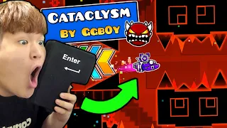 Beating CATACLYSM with the BIG ENTER KEY! (REAL) | Geometry Dash