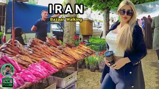 IRAN Bazaar Walking Tour Amlash CITY Bazaar - iran walking tour 2022