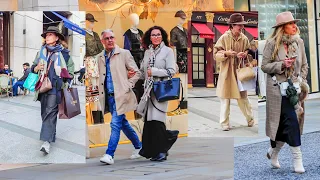 London street style for over 50s, 60s and 70s   4K