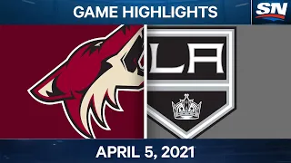 NHL Game Highlights | Coyotes vs. Kings – Apr. 5, 2021