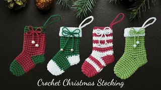 How to Crochet Mini Christmas Stockings