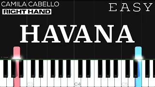 Camila Cabello - Havana ft. Young Thug | RIGHT HAND | EASY Piano Tutorial