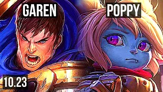 GAREN vs POPPY (TOP) | 7 solo kills, Dominating | NA Master | v10.23