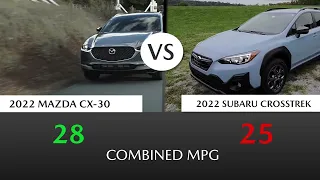 The 2022 Mazda CX-30 vs The 2022 Subaru CrossTrek