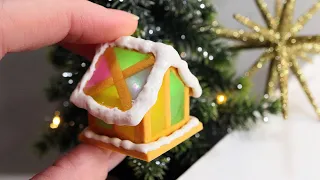 Миниатюрный домик-фонарик🌟Домик-леденец💚💛Miniature house-flashlight 🌟Lollipop House💚💛