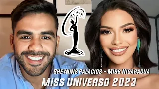 Miss Universo 2023 - Sheynnis Palacios Miss Nicaragua con Carlos Adyan de Telemundo