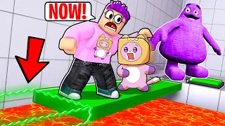 GRIMACE SHAKE In Roblox 3 Player Teamwork Obby MORPHS!? (ALL MORPHS! 3-PLAYER TEAMWORK OBBY!)