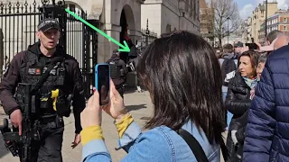 FED UP POLICE CONFRONTS SILLY IDIOT TOURIST!