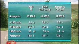 Audi S5 Vs BMW 335i Vs Mercedes CLK 500 Auto Motor Sport