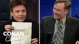 Mike Myers Reads A Letter Conan Wrote To Him At "SNL" | Late Night with Conan O’Brien