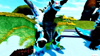 SNOW BAGAN VS KING GHIDORAH in Kaiju Universe roblox バガン vs キングギドラ